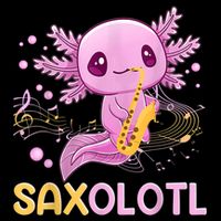 Saxolotl Adorable Saxophone Playing Funny Axolotl Gift Girls Cooling Performance Crew T-Shirt