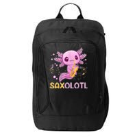 Saxolotl Adorable Saxophone Playing Funny Axolotl Gift Girls City Backpack