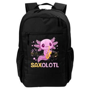 Saxolotl Adorable Saxophone Playing Funny Axolotl Gift Girls Daily Commute Backpack