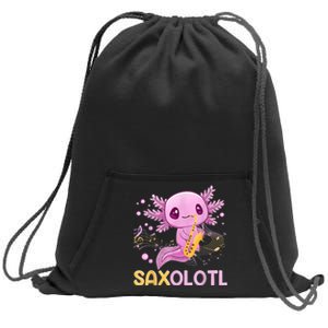 Saxolotl Adorable Saxophone Playing Funny Axolotl Gift Girls Sweatshirt Cinch Pack Bag