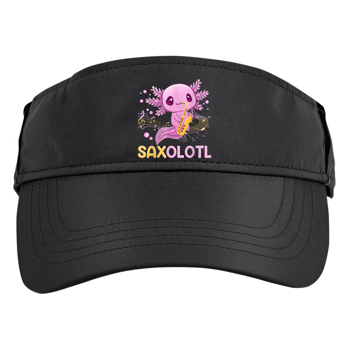 Saxolotl Adorable Saxophone Playing Funny Axolotl Gift Girls Adult Drive Performance Visor