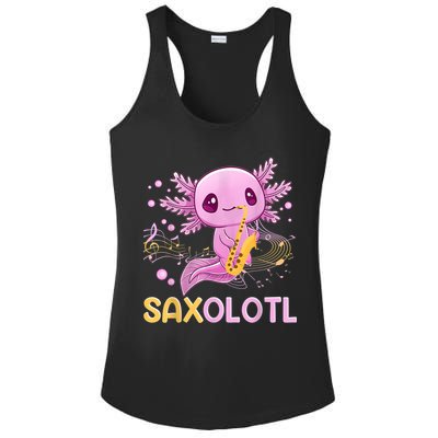 Saxolotl Adorable Saxophone Playing Funny Axolotl Gift Girls Ladies PosiCharge Competitor Racerback Tank