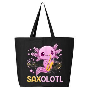 Saxolotl Adorable Saxophone Playing Funny Axolotl Gift Girls 25L Jumbo Tote