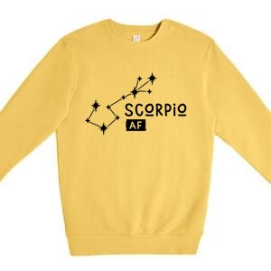 Scorpio Af Scorpio Astrology Horoscope And Zodiac Sign Cool Gift Premium Crewneck Sweatshirt