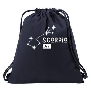 Scorpio Af Scorpio Astrology Horoscope And Zodiac Sign Cool Gift Drawstring Bag