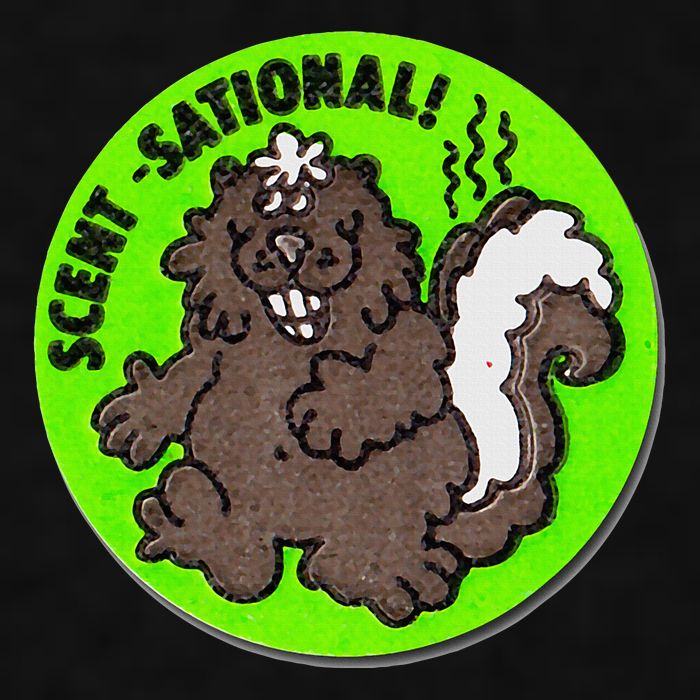 Scratch And Sniff Sticker Skunk Scentsational Ladies PosiCharge Tri-Blend Wicking Tank