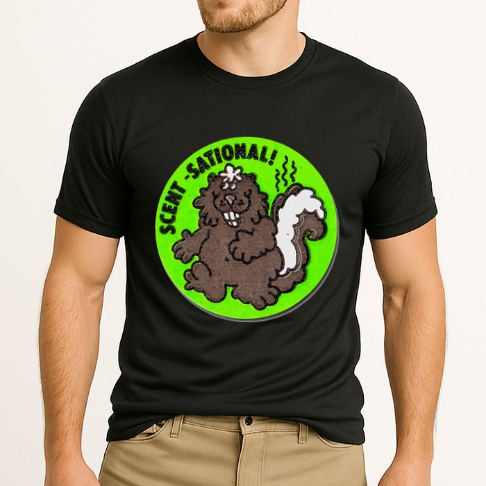 Scratch And Sniff Sticker Skunk Scentsational Performance Shirt