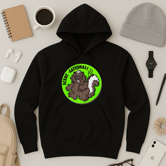 Scratch And Sniff Sticker Skunk Scentsational Hoodie