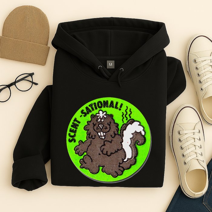 Scratch And Sniff Sticker Skunk Scentsational Hoodie