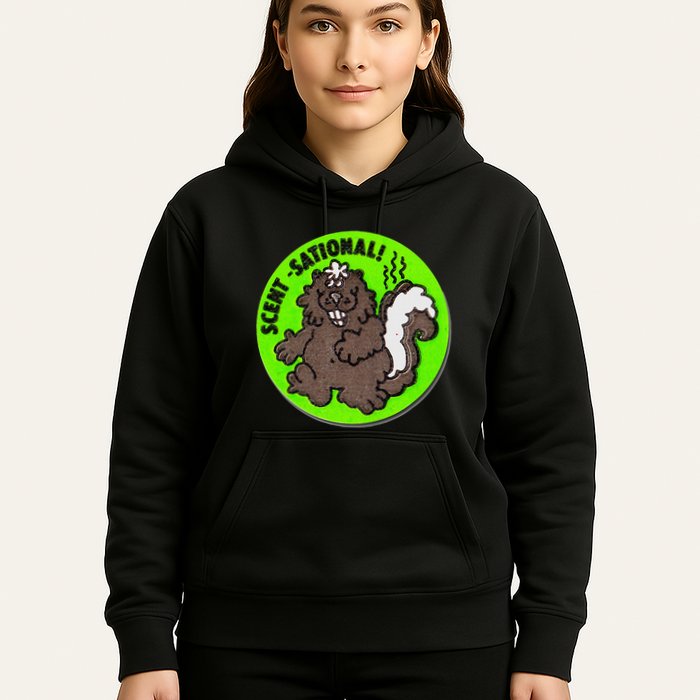 Scratch And Sniff Sticker Skunk Scentsational Hoodie