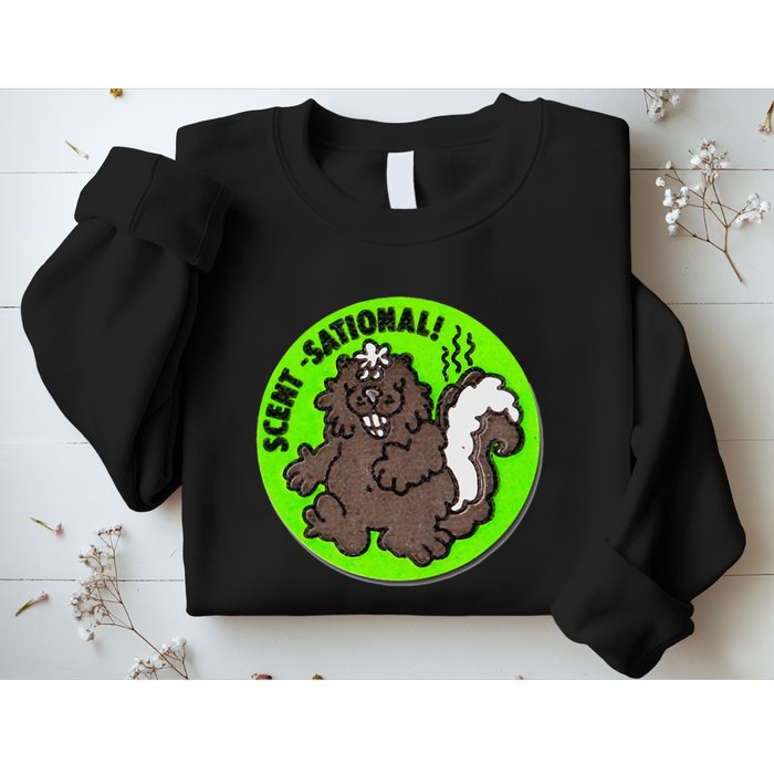 Scratch And Sniff Sticker Skunk Scentsational Sweatshirt