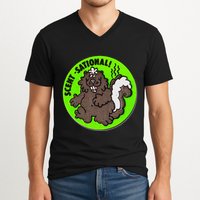 Scratch And Sniff Sticker Skunk Scentsational V-Neck T-Shirt