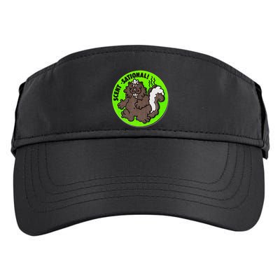 Scratch And Sniff Sticker Skunk Scentsational Adult Drive Performance Visor