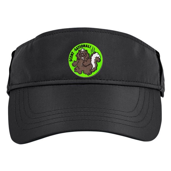 Scratch And Sniff Sticker Skunk Scentsational Adult Drive Performance Visor