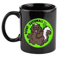Scratch And Sniff Sticker Skunk Scentsational 11oz C Handle Ceramic Mug