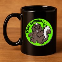 Scratch And Sniff Sticker Skunk Scentsational 11oz C Handle Ceramic Mug