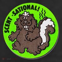 Scratch And Sniff Sticker Skunk Scentsational Beanie
