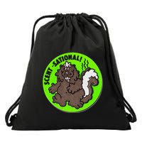 Scratch And Sniff Sticker Skunk Scentsational Drawstring Bag