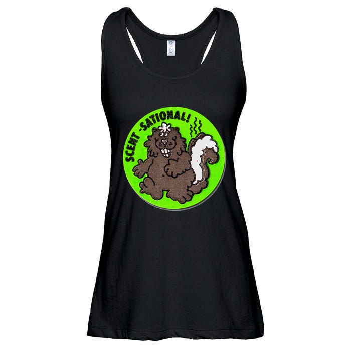Scratch And Sniff Sticker Skunk Scentsational Ladies Essential Flowy Tank