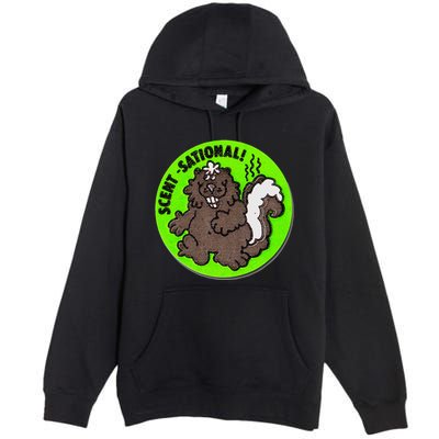 Scratch And Sniff Sticker Skunk Scentsational Premium Pullover Hoodie