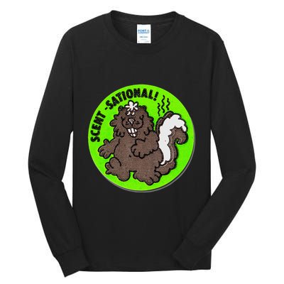 Scratch And Sniff Sticker Skunk Scentsational Tall Long Sleeve T-Shirt