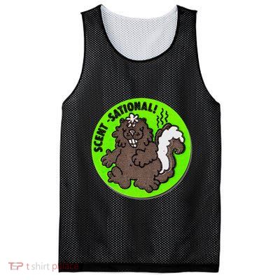 Scratch And Sniff Sticker Skunk Scentsational Mesh Reversible Basketball Jersey Tank