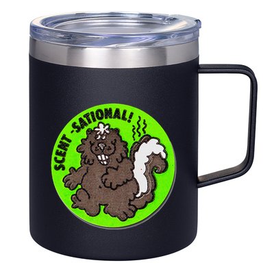 Scratch And Sniff Sticker Skunk Scentsational 12oz Stainless Steel Coffee Mug