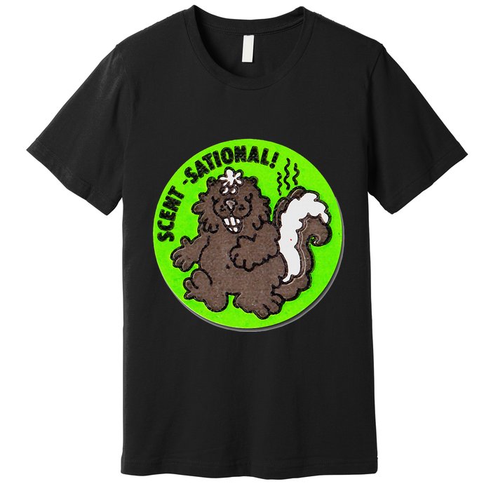 Scratch And Sniff Sticker Skunk Scentsational Premium T-Shirt