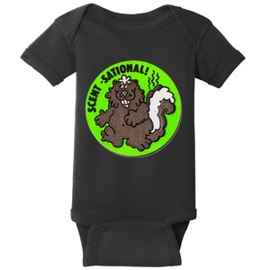 Scratch And Sniff Sticker Skunk Scentsational Baby Bodysuit