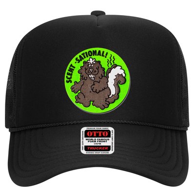 Scratch And Sniff Sticker Skunk Scentsational Trucker Hat