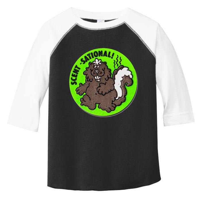 Scratch And Sniff Sticker Skunk Scentsational Toddler Fine Jersey T-Shirt