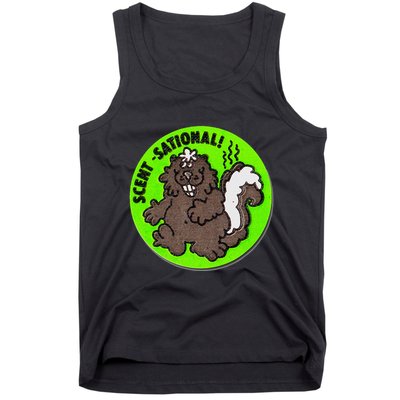 Scratch And Sniff Sticker Skunk Scentsational Tank Top