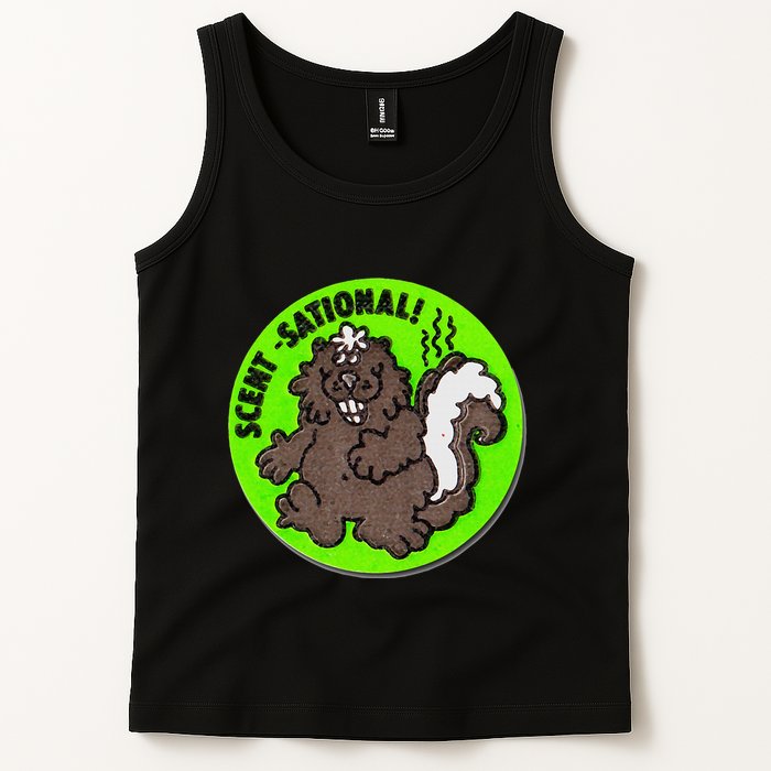 Scratch And Sniff Sticker Skunk Scentsational Tank Top