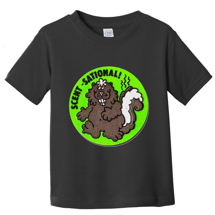 Scratch And Sniff Sticker Skunk Scentsational Toddler T-Shirt