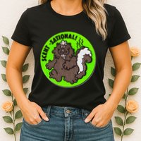 Scratch And Sniff Sticker Skunk Scentsational Womens T-Shirt