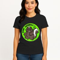 Scratch And Sniff Sticker Skunk Scentsational Womens T-Shirt