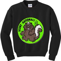Scratch And Sniff Sticker Skunk Scentsational Kids Sweatshirt