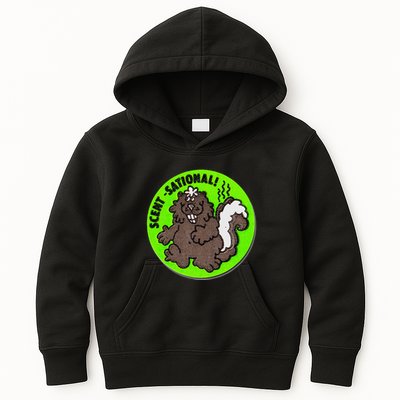 Scratch And Sniff Sticker Skunk Scentsational Kids Hoodie