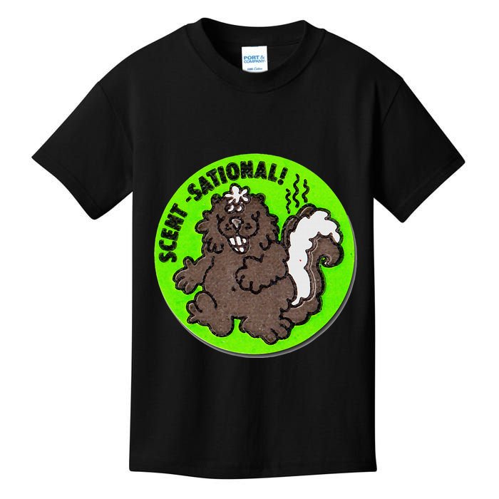 Scratch And Sniff Sticker Skunk Scentsational Kids T-Shirt