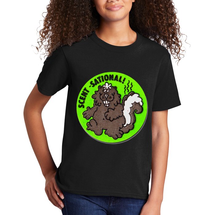 Scratch And Sniff Sticker Skunk Scentsational Kids T-Shirt