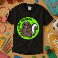 Scratch And Sniff Sticker Skunk Scentsational Kids T-Shirt