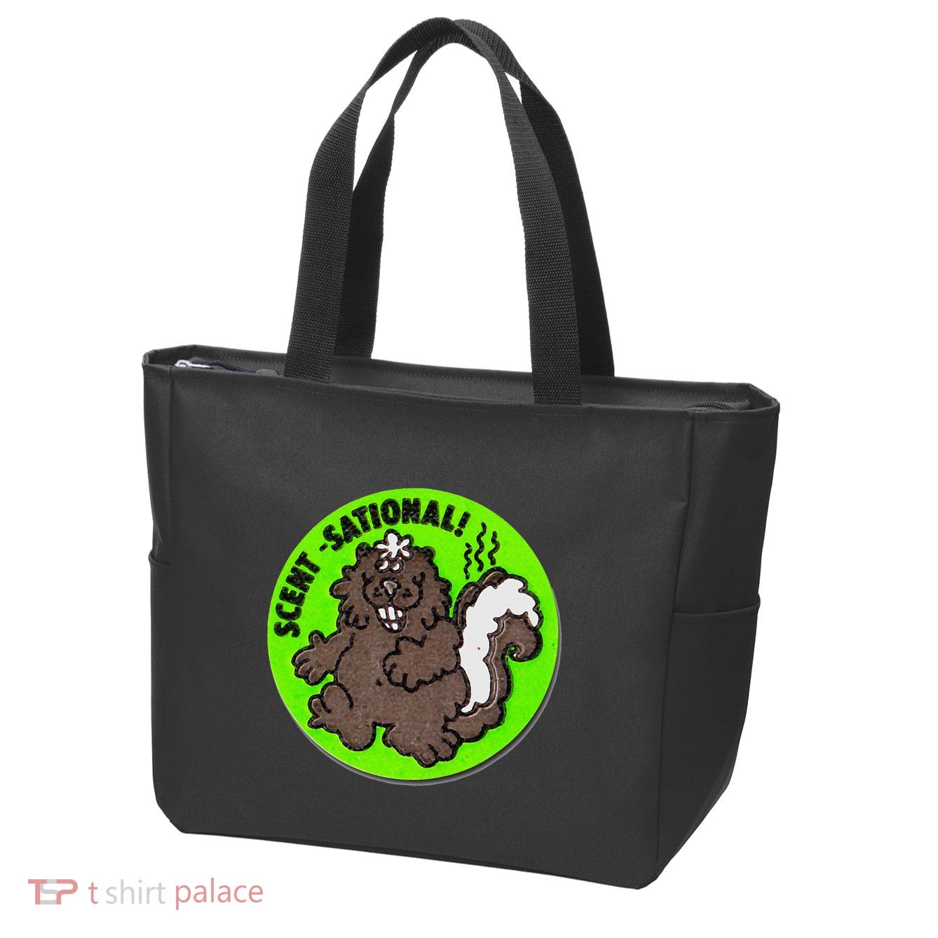Scratch And Sniff Sticker Skunk Scentsational Zip Tote Bag