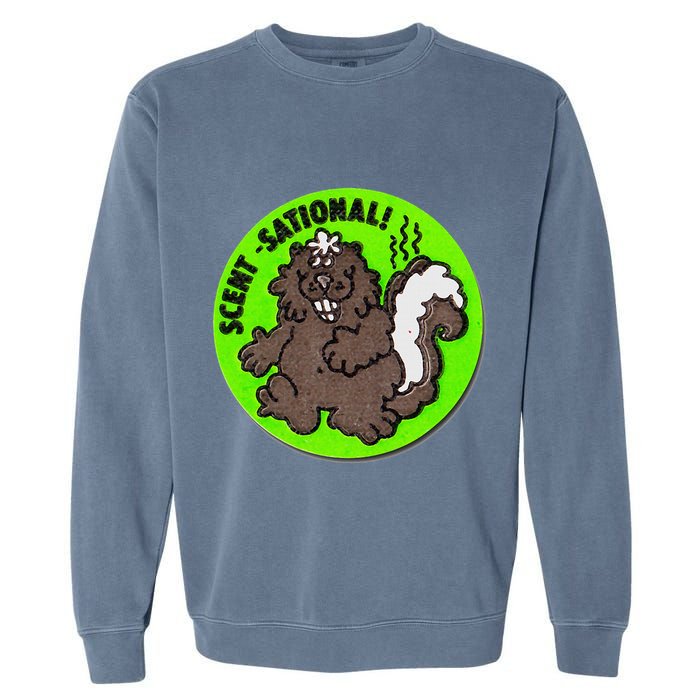 Scratch And Sniff Sticker Skunk Scentsational Garment-Dyed Sweatshirt