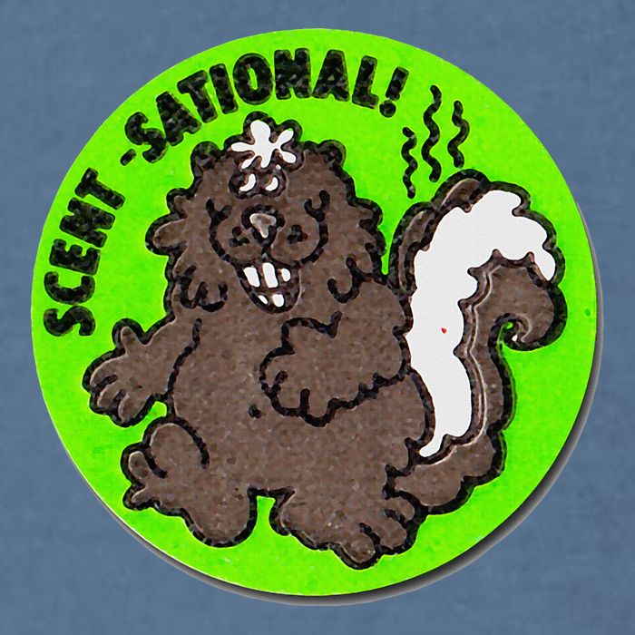 Scratch And Sniff Sticker Skunk Scentsational Garment-Dyed Sweatshirt