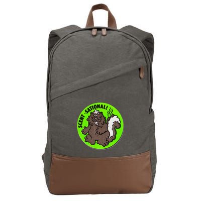 Scratch And Sniff Sticker Skunk Scentsational Cotton Canvas Backpack