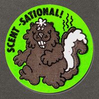 Scratch And Sniff Sticker Skunk Scentsational Cotton Canvas Backpack