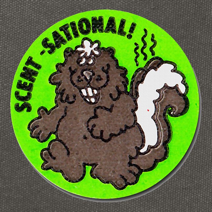 Scratch And Sniff Sticker Skunk Scentsational Cotton Canvas Backpack