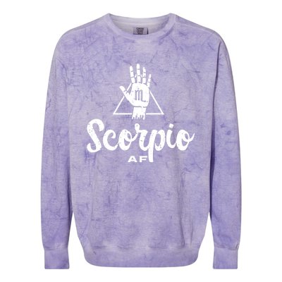 Scorpio Af / Scorpio Birthday / Scorpio Astrology Sign Gift Colorblast Crewneck Sweatshirt