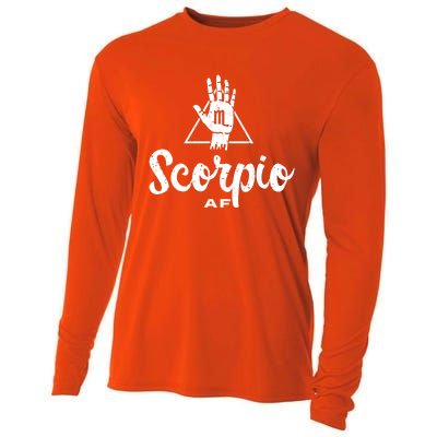 Scorpio Af / Scorpio Birthday / Scorpio Astrology Sign Gift Cooling Performance Long Sleeve Crew