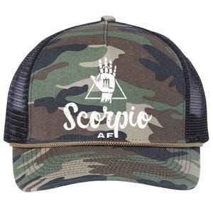 Scorpio Af / Scorpio Birthday / Scorpio Astrology Sign Gift Retro Rope Trucker Hat Cap